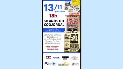 Cinquentenrio: evento prope reflexo sobre as cinco dcadas do Coojornal